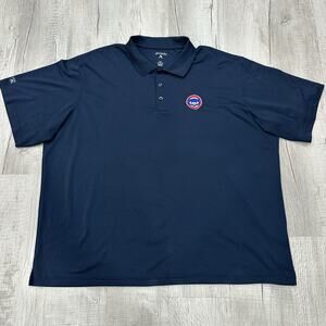 Chicago Cubs Polo Mens XL Blue Short Sleeve Shirt Embroidered MLB Baseball Golf
